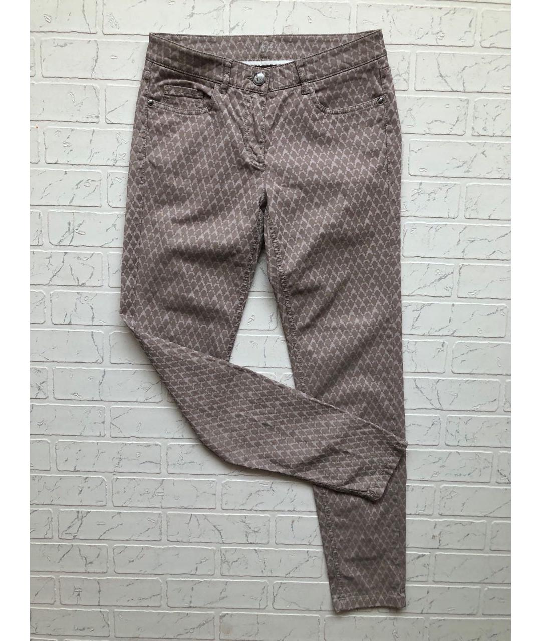 LUISA CERANO Бежевые хлопко-эластановые джинсы слим, фото 2
