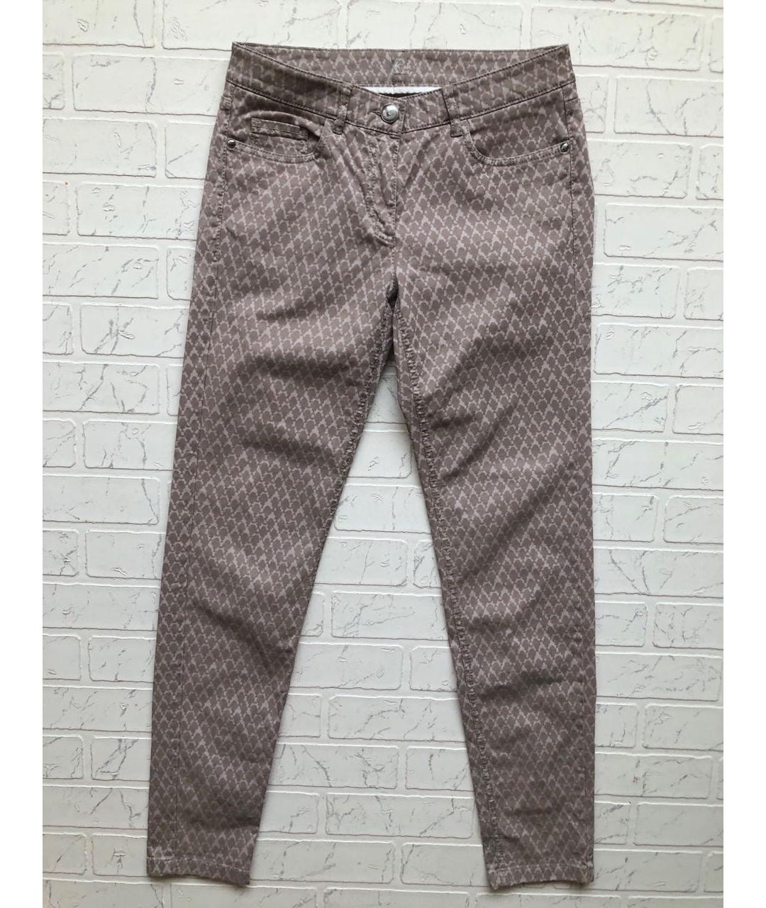 LUISA CERANO Бежевые хлопко-эластановые джинсы слим, фото 9