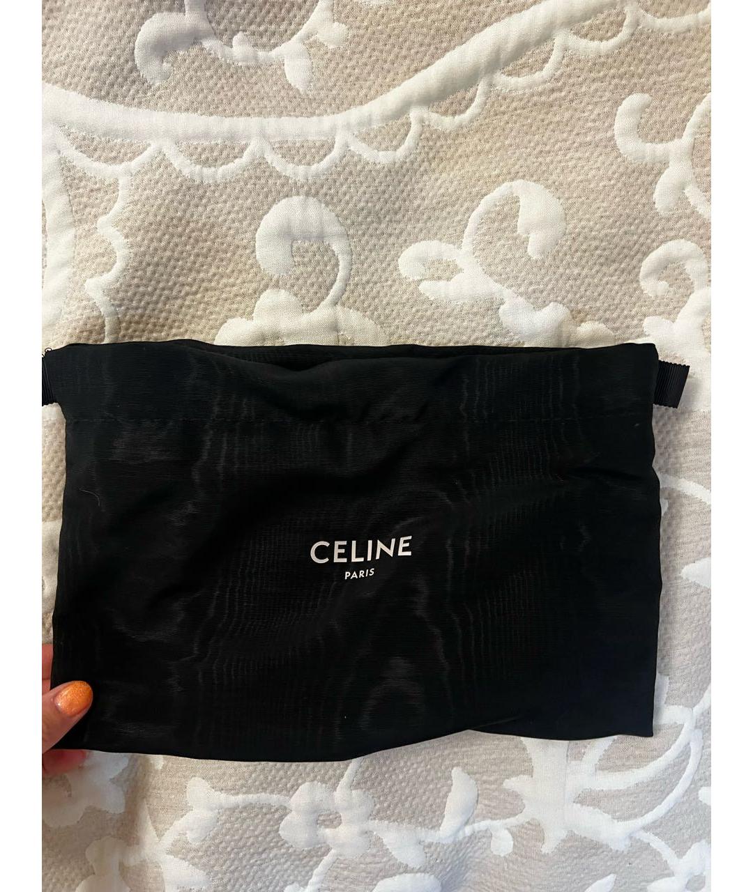 CELINE Розовая кожаная сумка с короткими ручками, фото 5