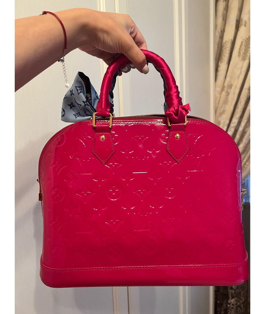 LOUIS VUITTON PRE-OWNED Фуксия сумка с короткими ручками из лакированной кожи, фото 3