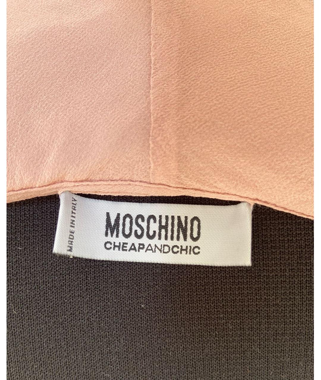 MOSCHINO Розовая шифоновая блузы, фото 8