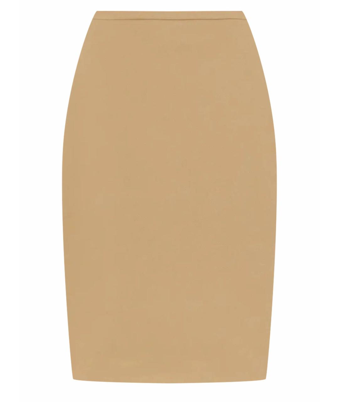 MAX MARA Бежевая юбка миди, фото 1
