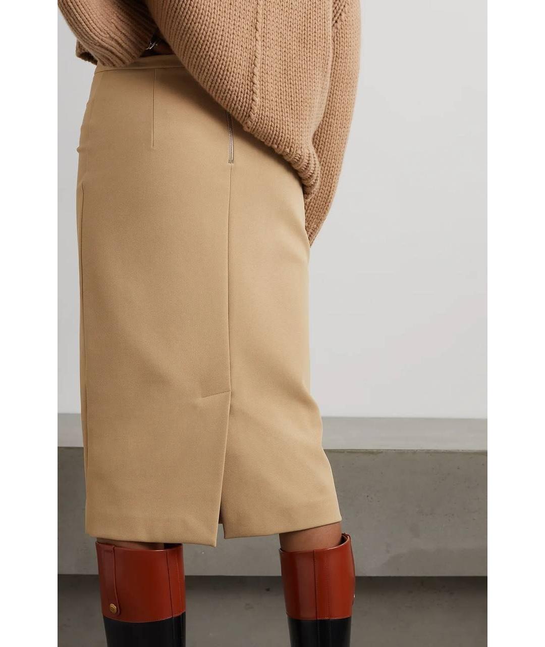 MAX MARA Бежевая юбка миди, фото 3