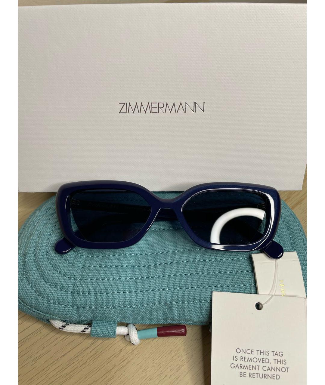 ZIMMERMANN Темно-синие пластиковые солнцезащитные очки, фото 5