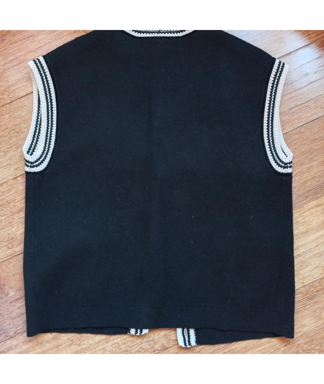 MAJE Черная хлопковая жилетка, фото 2