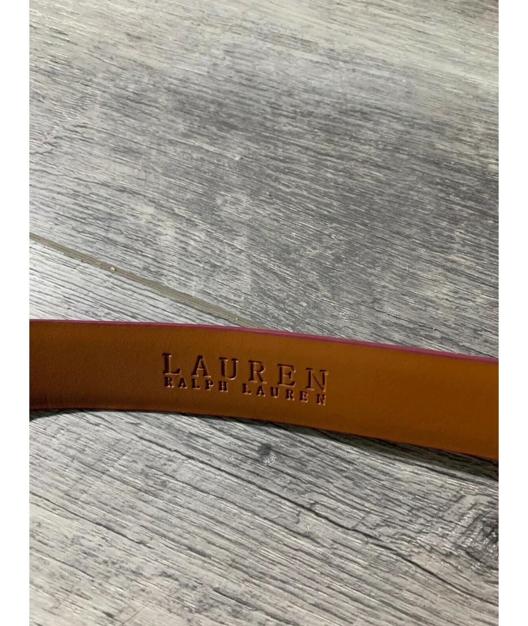RALPH LAUREN Фуксия кожаный ремень, фото 3