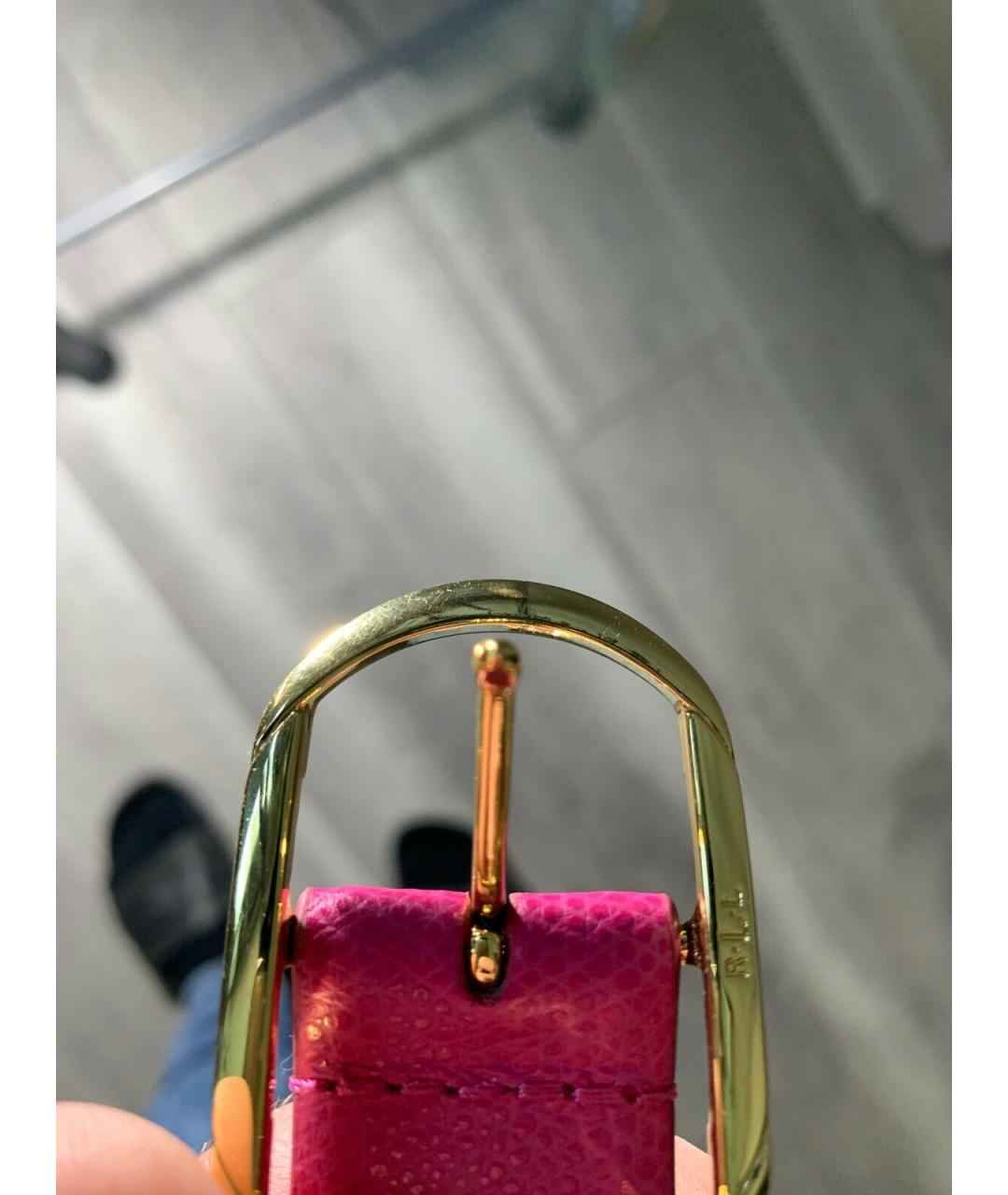RALPH LAUREN Фуксия кожаный ремень, фото 6