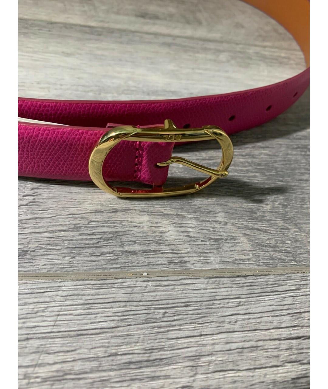 RALPH LAUREN Фуксия кожаный ремень, фото 2