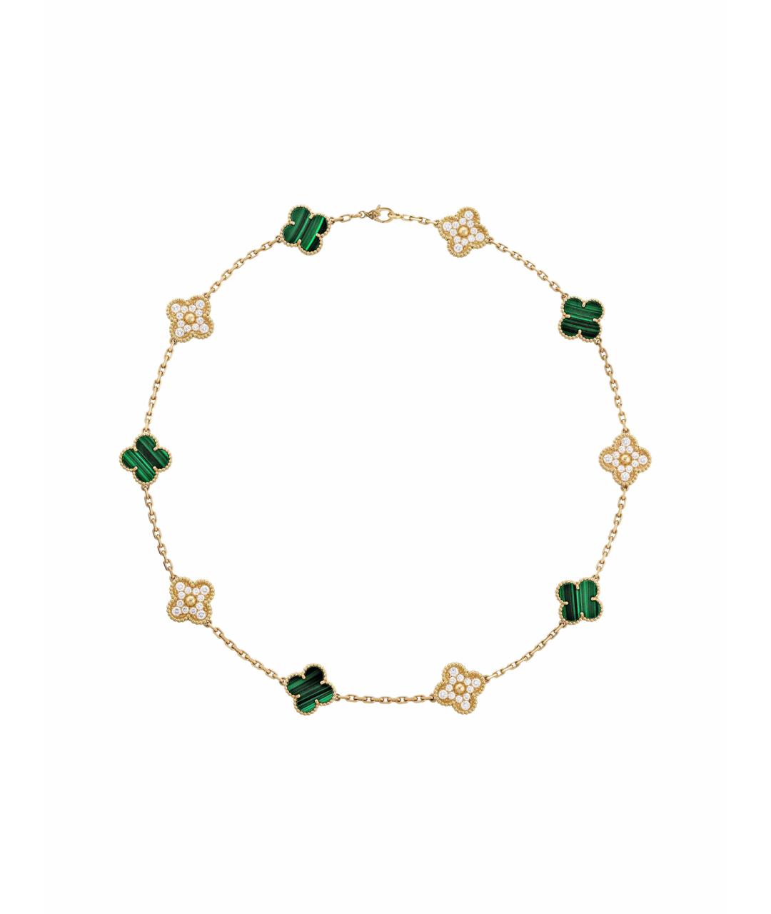 VAN CLEEF & ARPELS Зеленые колье из желтого золота, фото 1