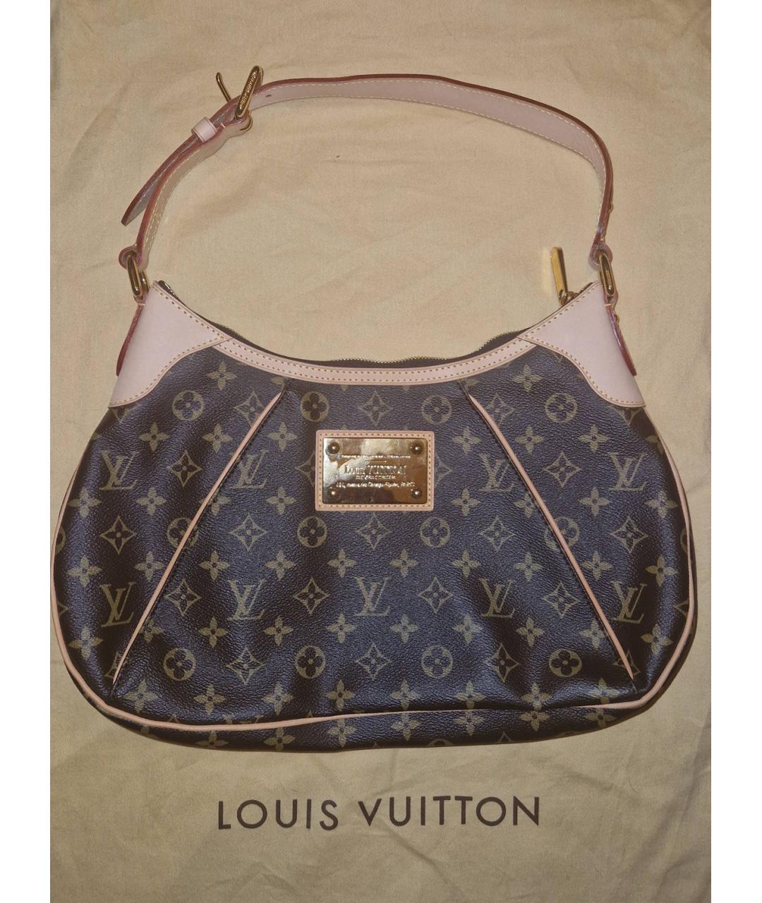 LOUIS VUITTON PRE-OWNED Коричневая сумка с короткими ручками, фото 10