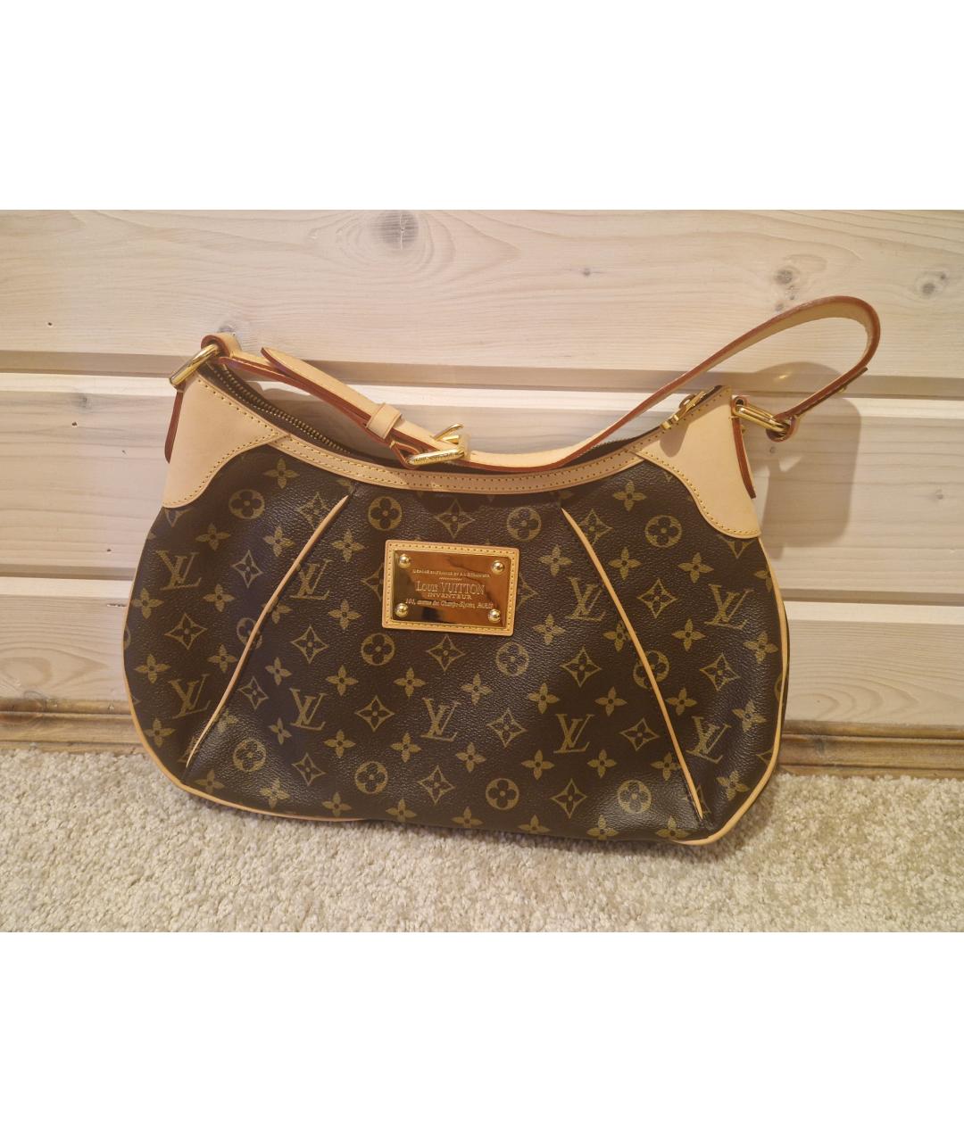 LOUIS VUITTON PRE-OWNED Коричневая сумка с короткими ручками, фото 3