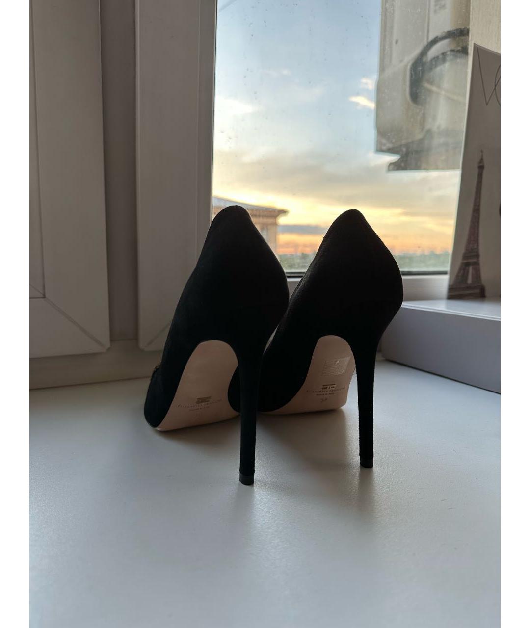 ELISABETTA FRANCHI Черные замшевые туфли, фото 3