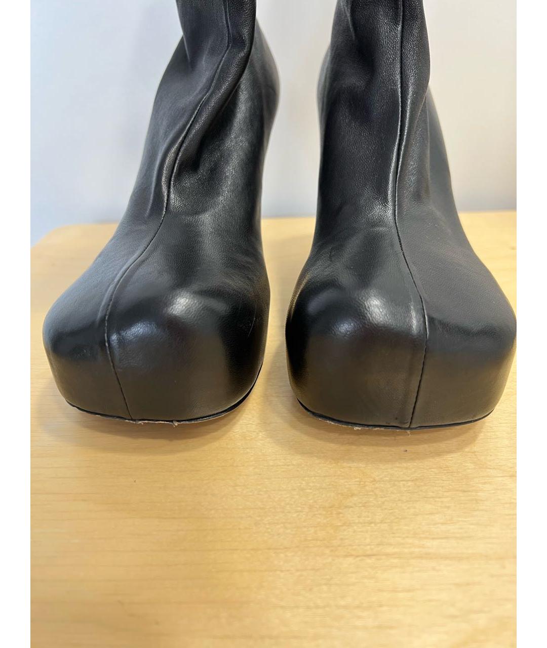BOTTEGA VENETA Черные кожаные ботильоны, фото 3