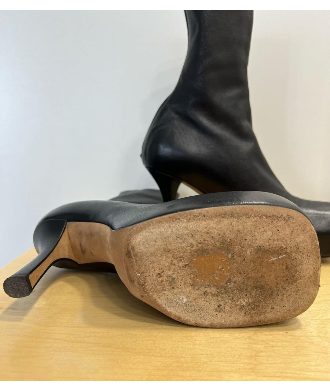 BOTTEGA VENETA Черные кожаные ботильоны, фото 5