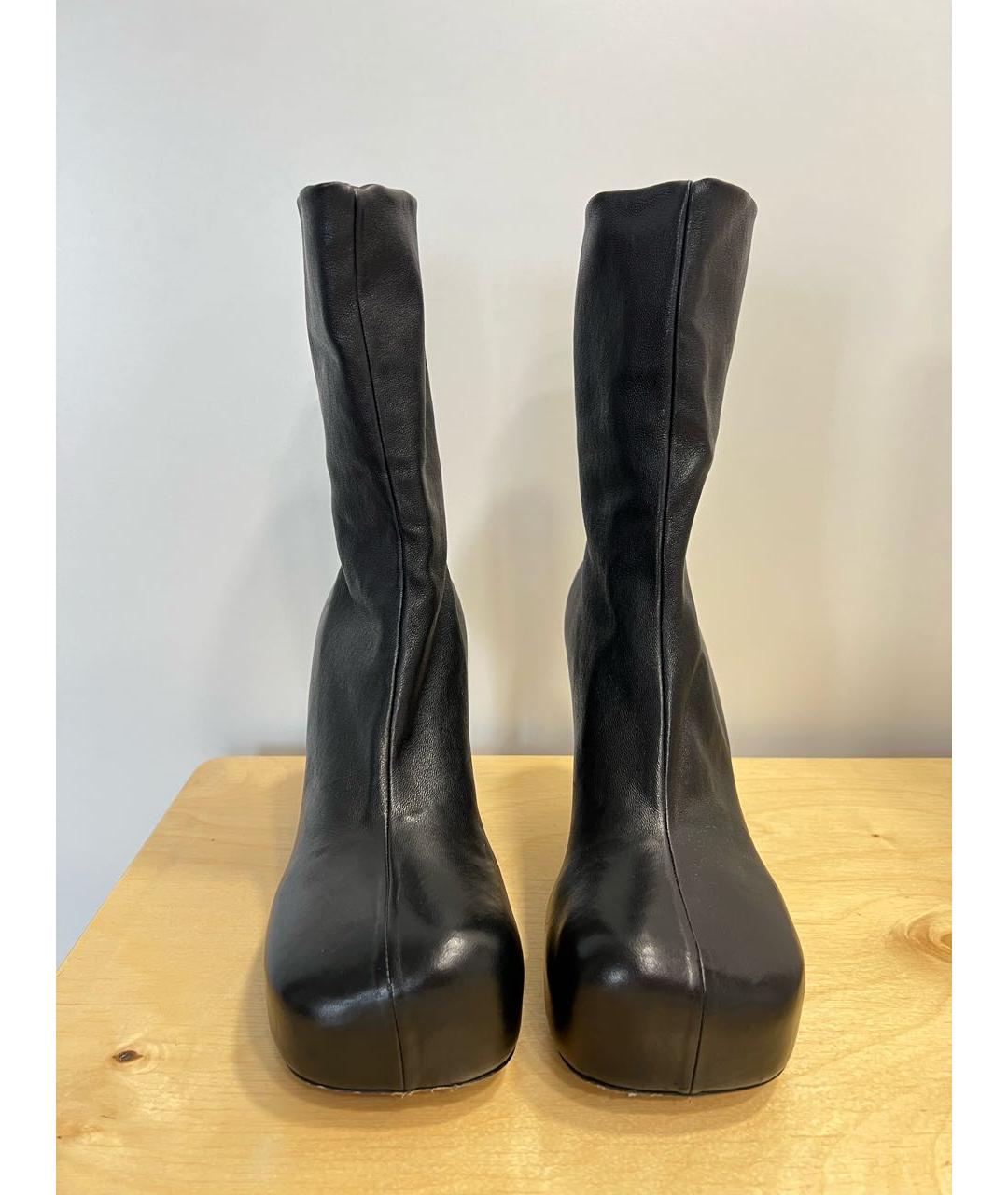 BOTTEGA VENETA Черные кожаные ботильоны, фото 2