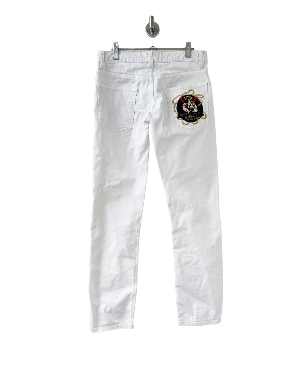 ICEBERG Белые хлопковые джинсы слим, фото 2