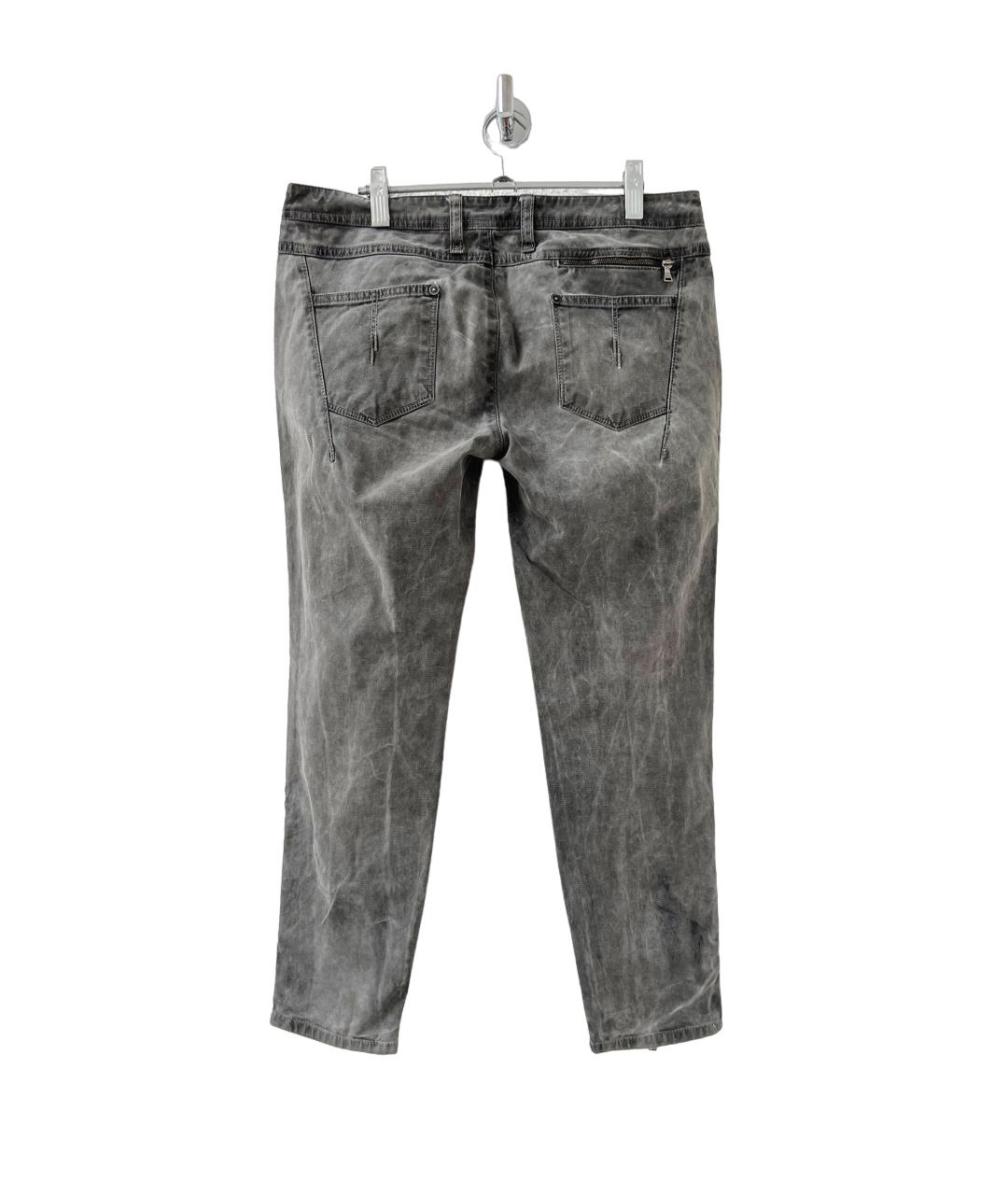 NEIL BARRETT Серые хлопко-эластановые джинсы слим, фото 2