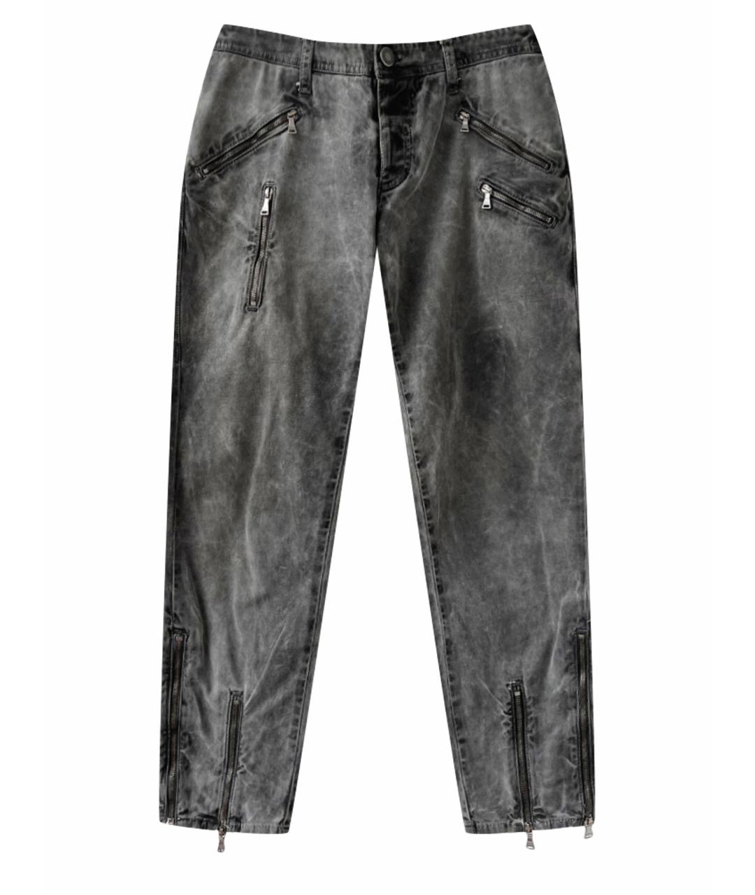 NEIL BARRETT Серые хлопко-эластановые джинсы слим, фото 1