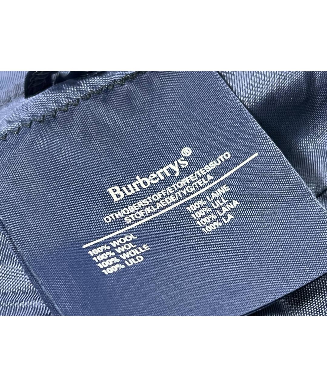 BURBERRY Синий шерстяной пиджак, фото 7
