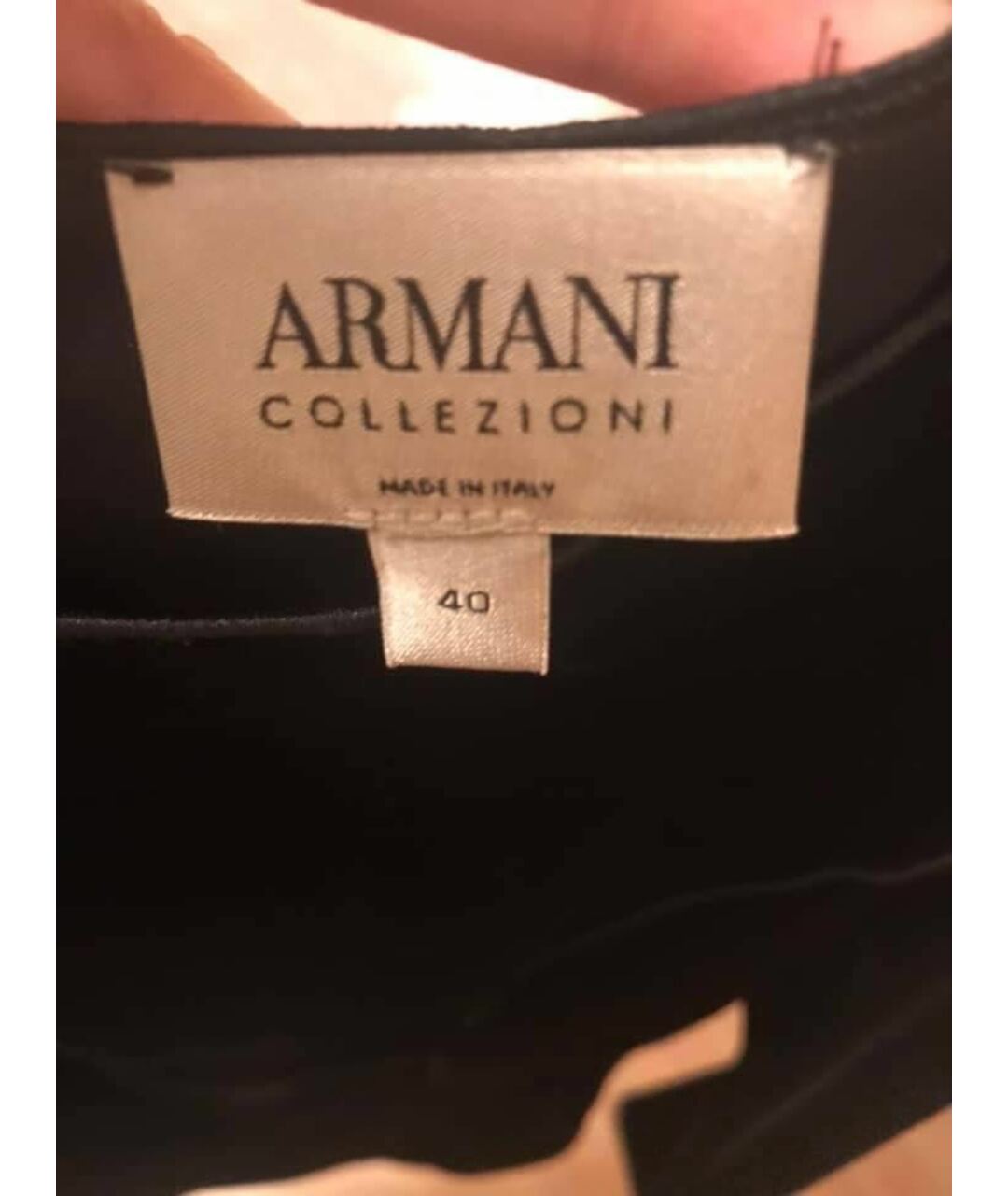 ARMANI COLLEZIONI Черное бархатное коктейльное платье, фото 3