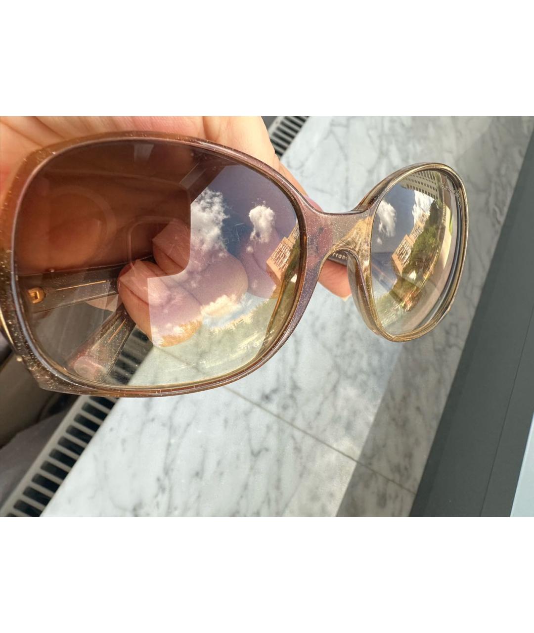LOUIS VUITTON PRE-OWNED Золотые пластиковые солнцезащитные очки, фото 2