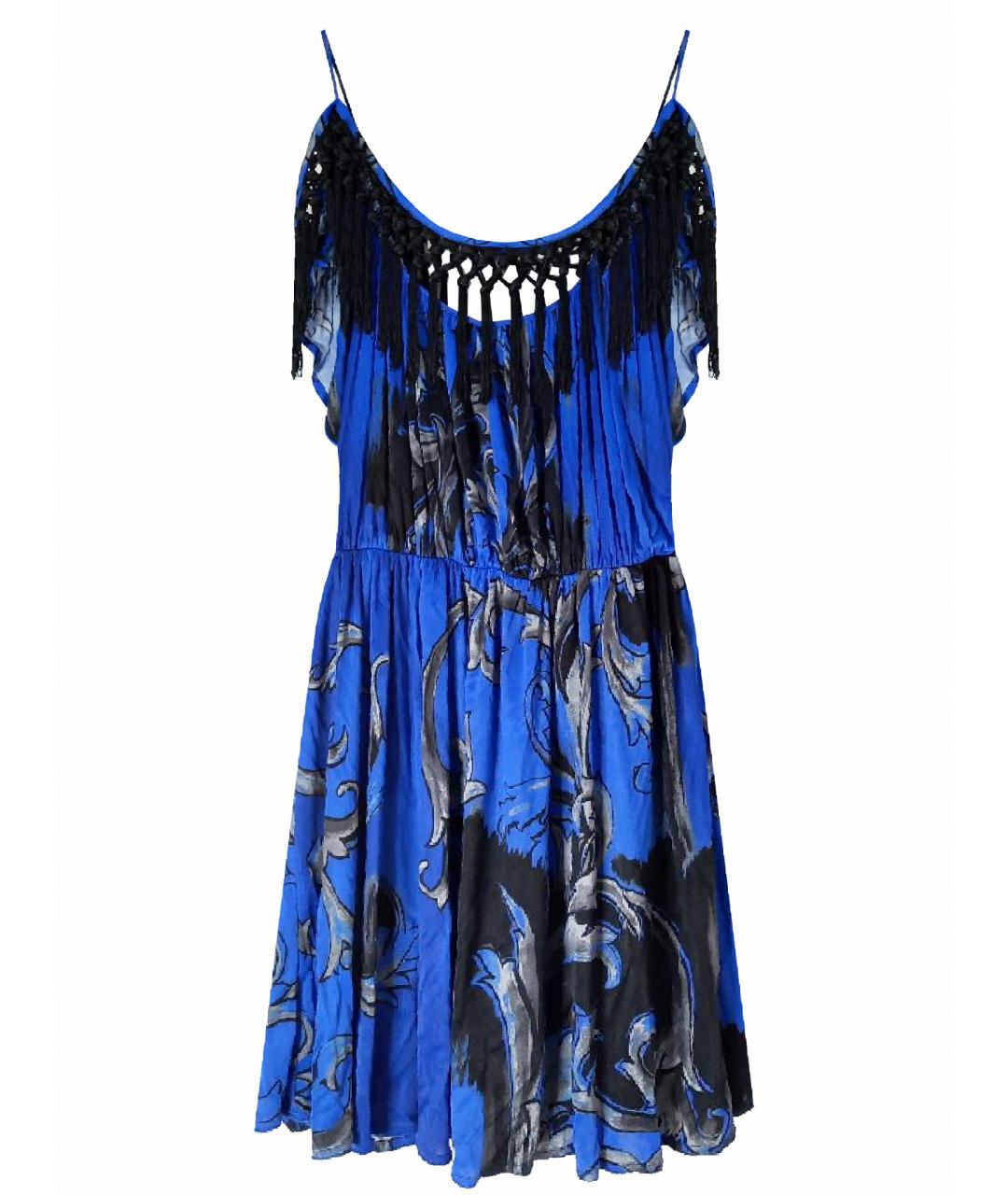 VERSACE COLLECTION Синее вискозное повседневное платье, фото 1