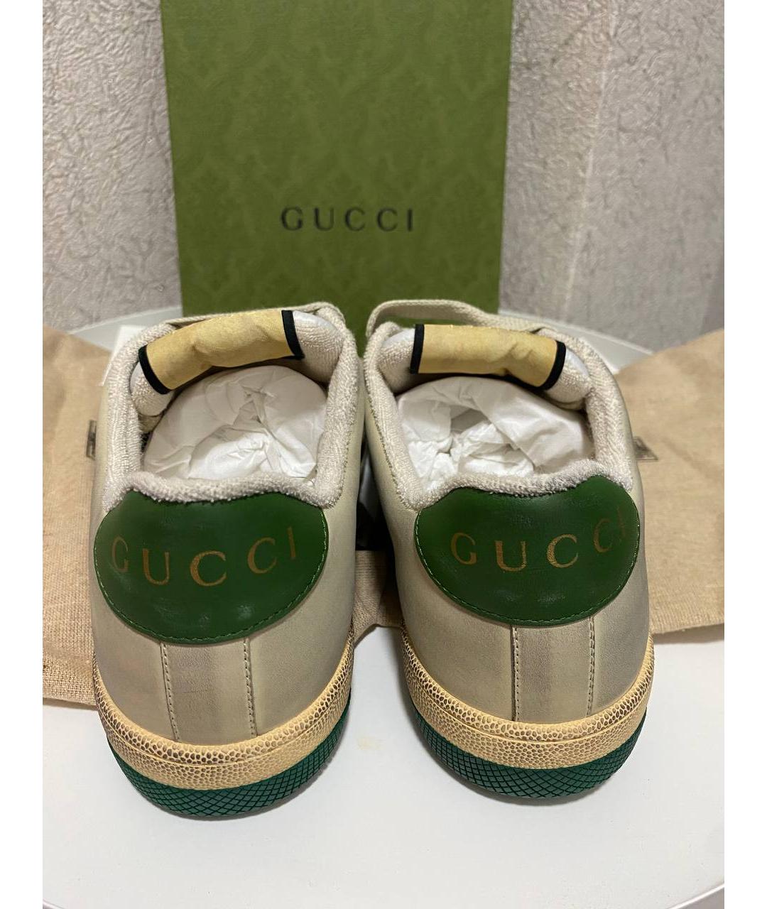 GUCCI Бежевые кроссовки, фото 4