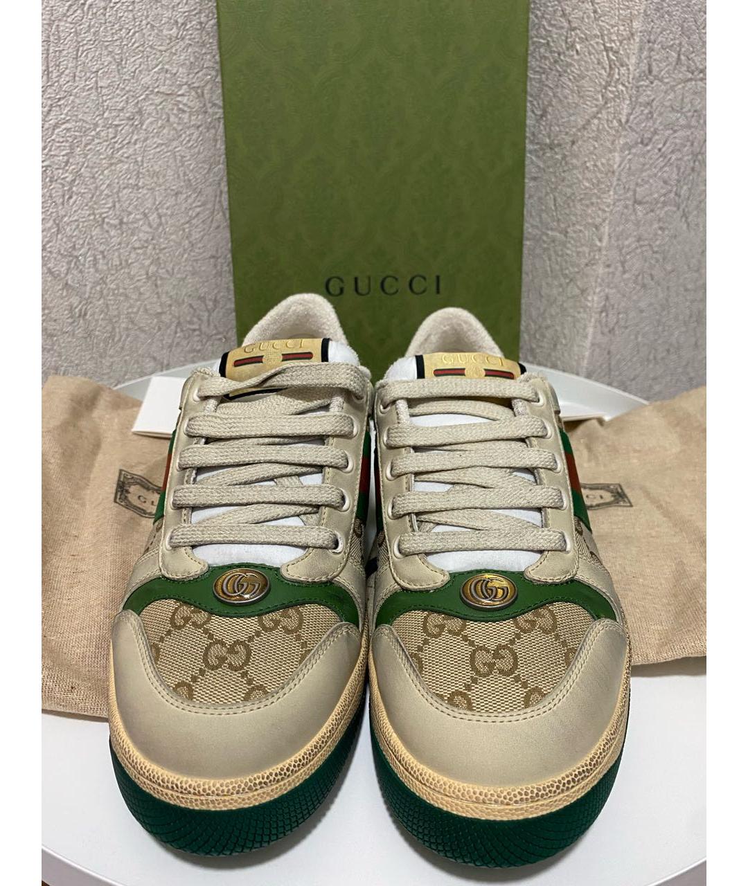 GUCCI Бежевые кроссовки, фото 2