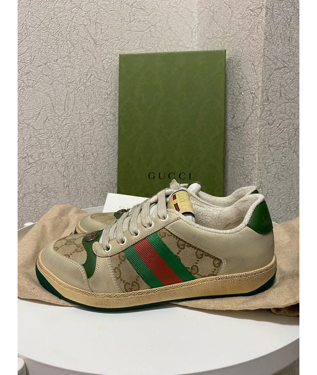 GUCCI Бежевые кроссовки, фото 8