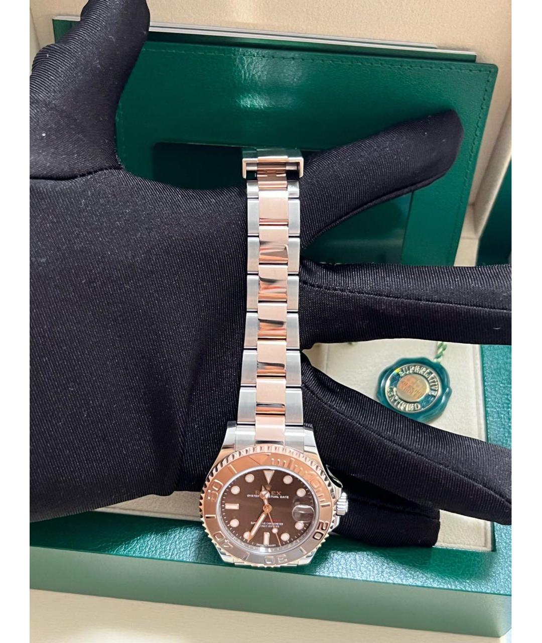 ROLEX Коричневые часы из розового золота, фото 5