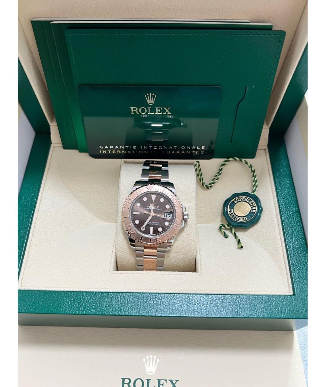 ROLEX Коричневые часы из розового золота, фото 9