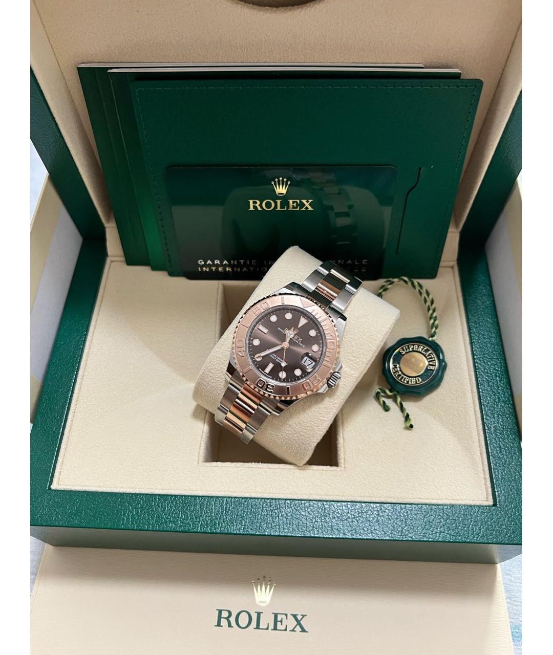 ROLEX Коричневые часы из розового золота, фото 2