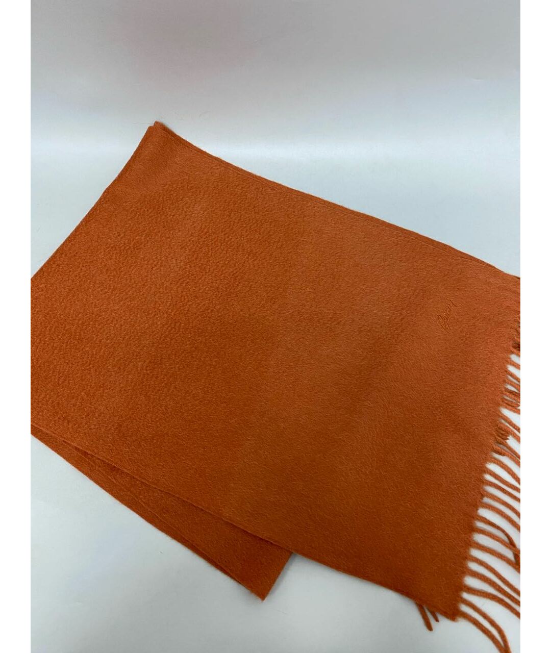 BRIONI Оранжевый кашемировый шарф, фото 4