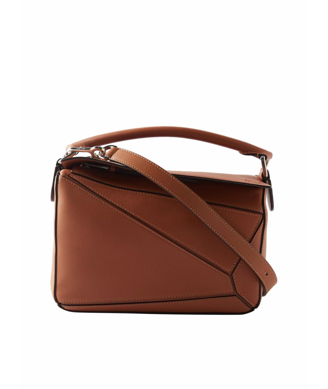 LOEWE Коричневая кожаная сумка через плечо, фото 1