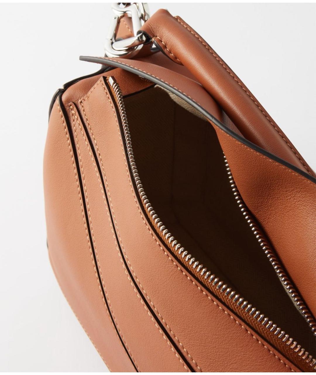 LOEWE Коричневая кожаная сумка через плечо, фото 5