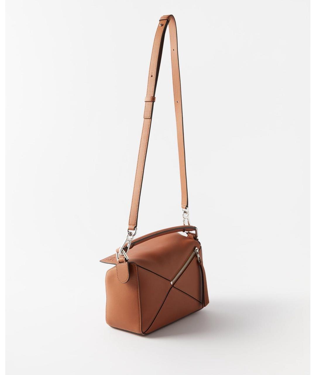 LOEWE Коричневая кожаная сумка через плечо, фото 4