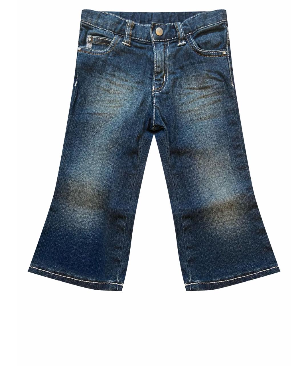 ARMANI JUNIOR Синие хлопковые джинсы, фото 1