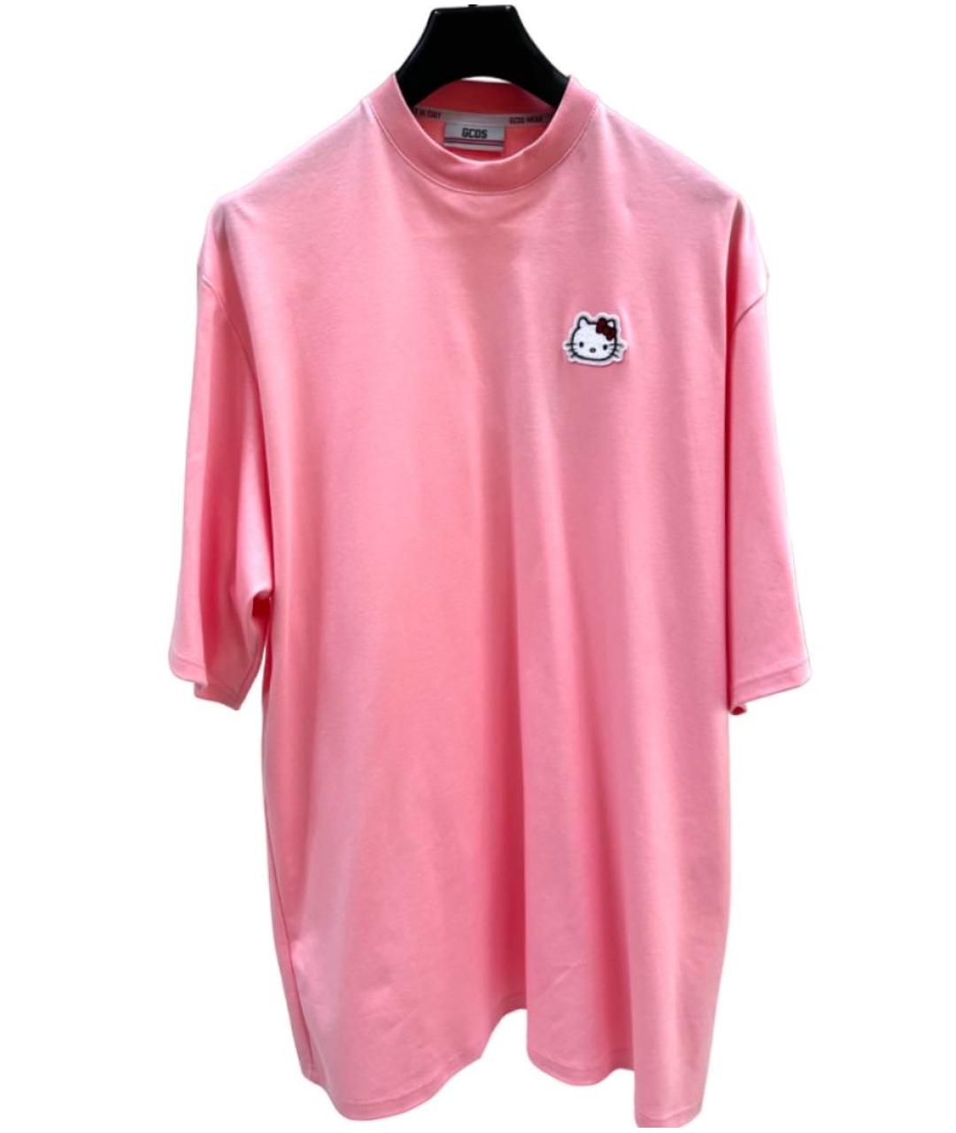GCDS Розовая хлопковая футболка, фото 8