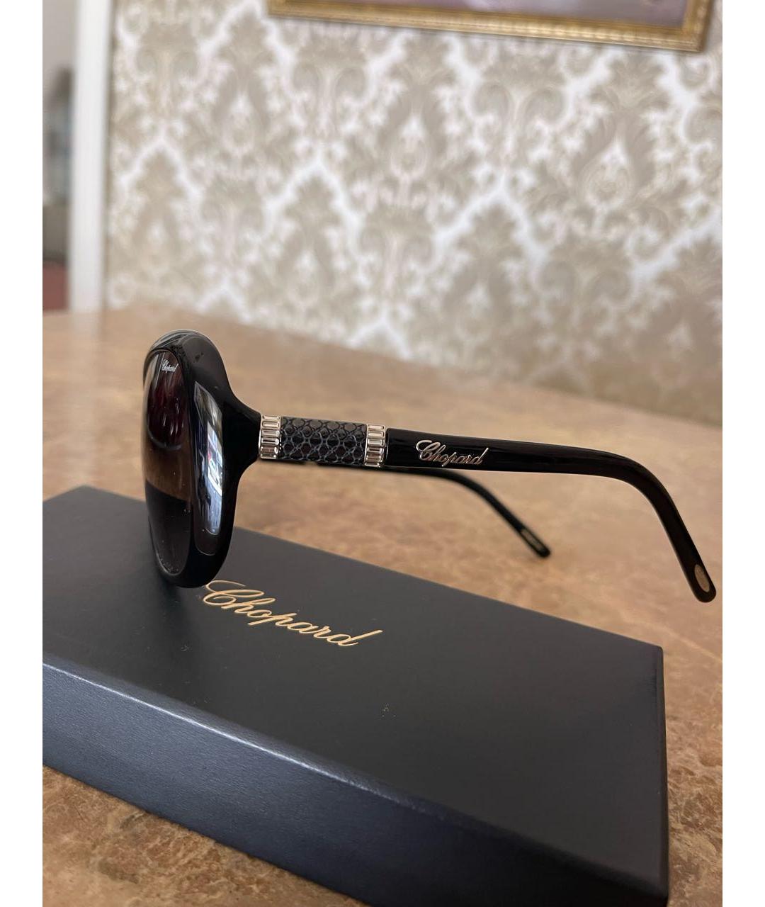 CHOPARD Черные пластиковые солнцезащитные очки, фото 2