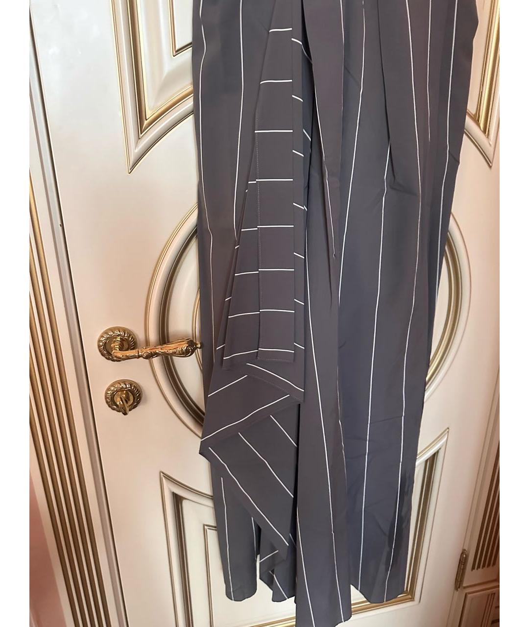 BRUNELLO CUCINELLI Антрацитовая хлопковая юбка макси, фото 2