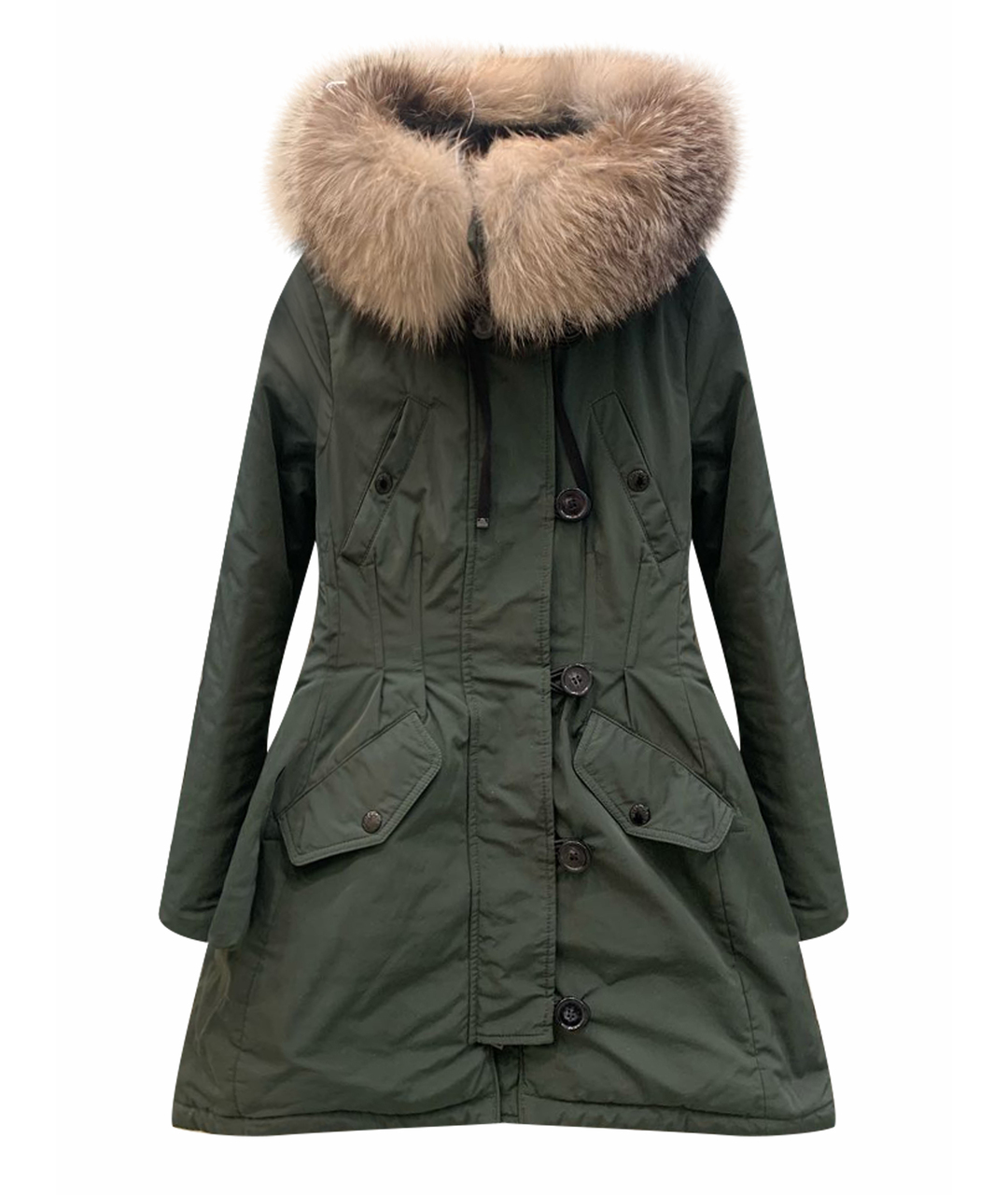 MONCLER Зеленый пуховик, фото 1