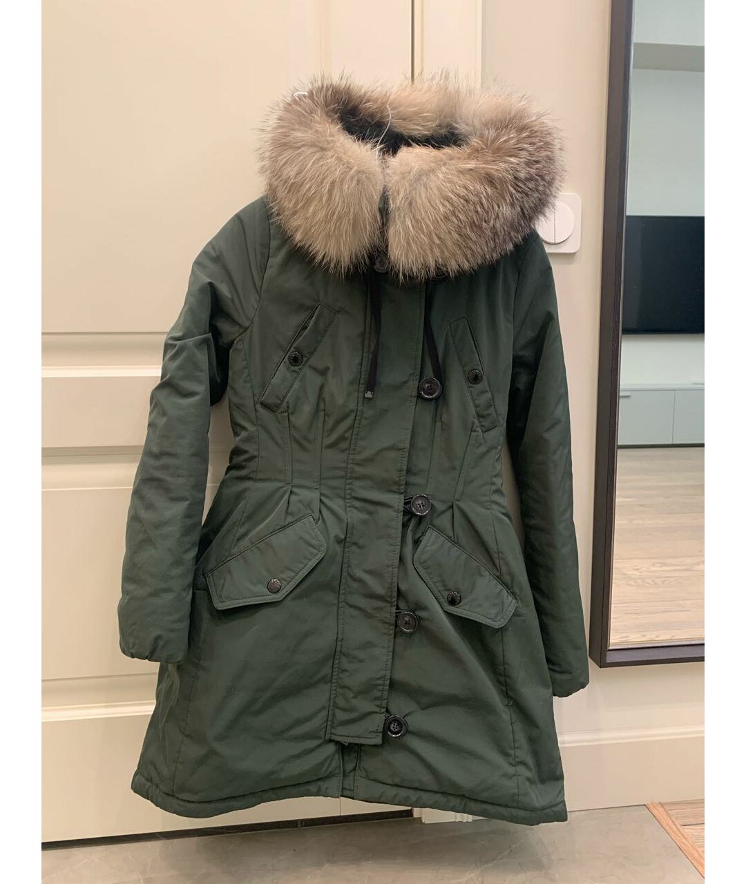 MONCLER Зеленый пуховик, фото 9