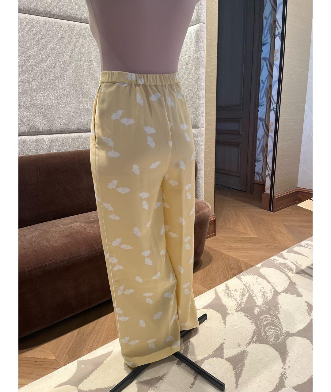 12 STOREEZ Желтые полиэстеровые прямые брюки, фото 3