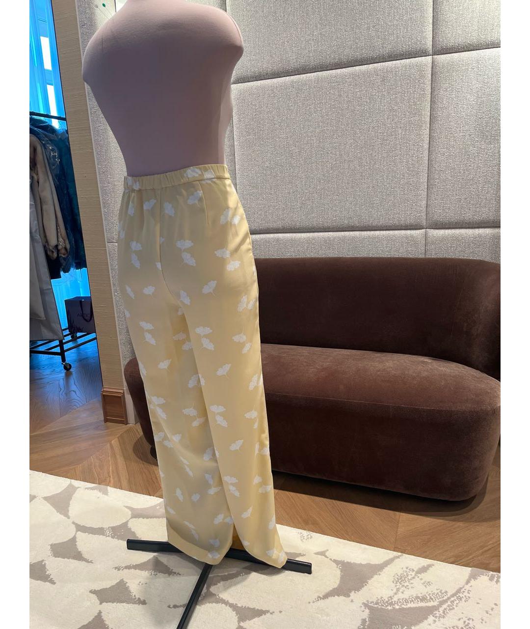12 STOREEZ Желтые полиэстеровые прямые брюки, фото 2