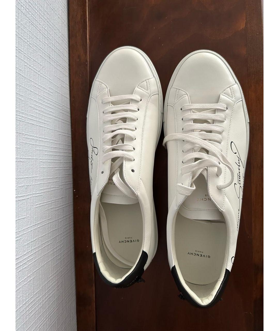 GIVENCHY Белые кожаные низкие кроссовки / кеды, фото 3