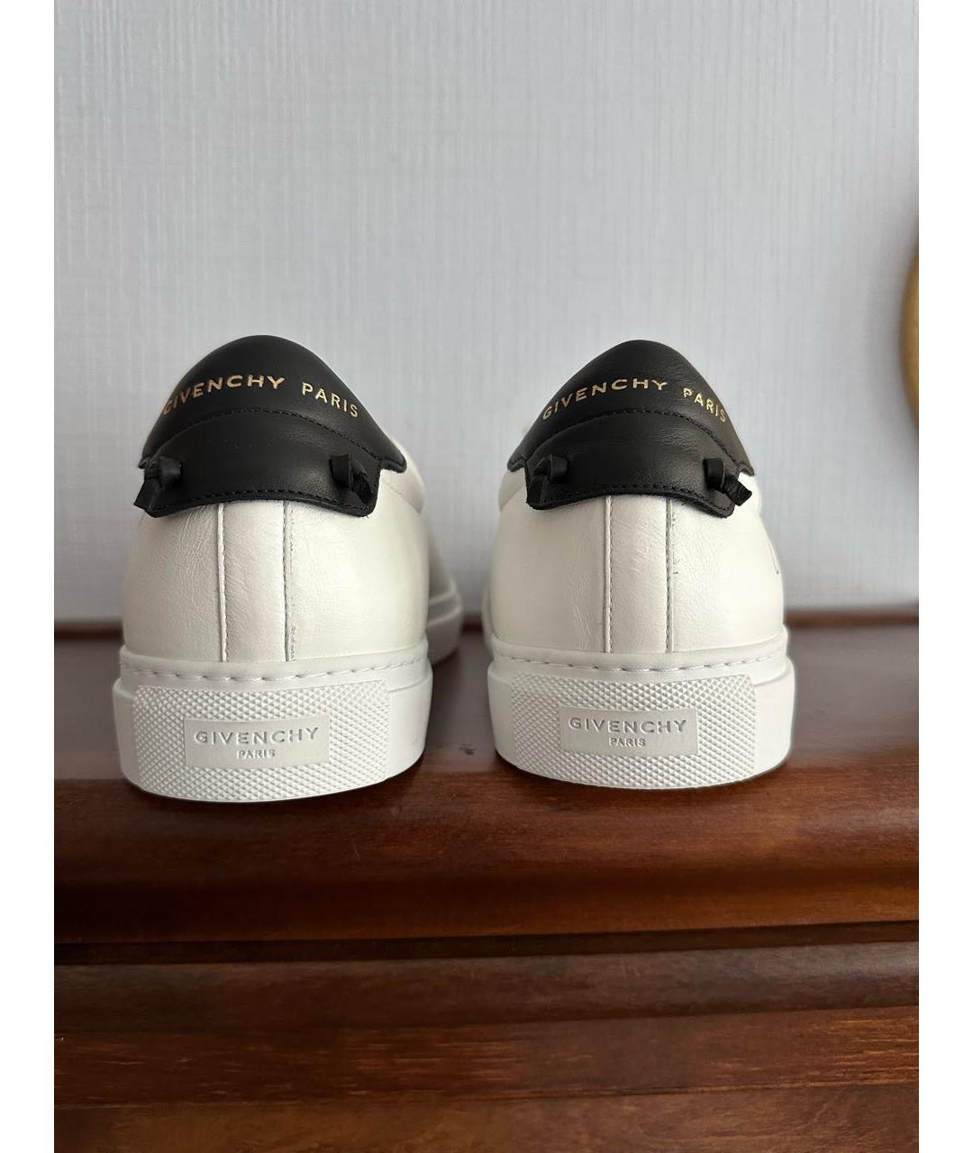 GIVENCHY Белые кожаные низкие кроссовки / кеды, фото 4