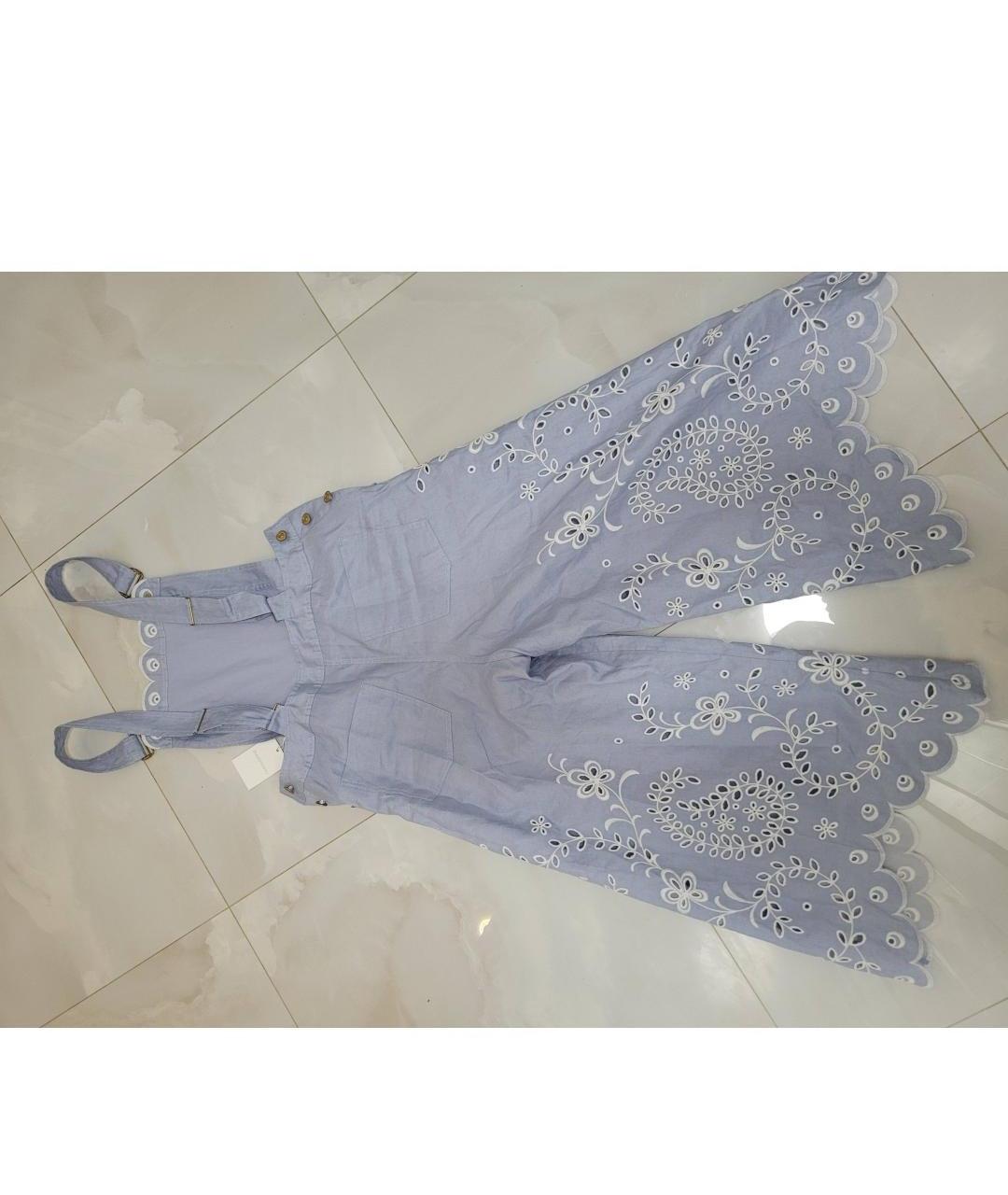 ZIMMERMANN Голубой льняной комбинезон, фото 2