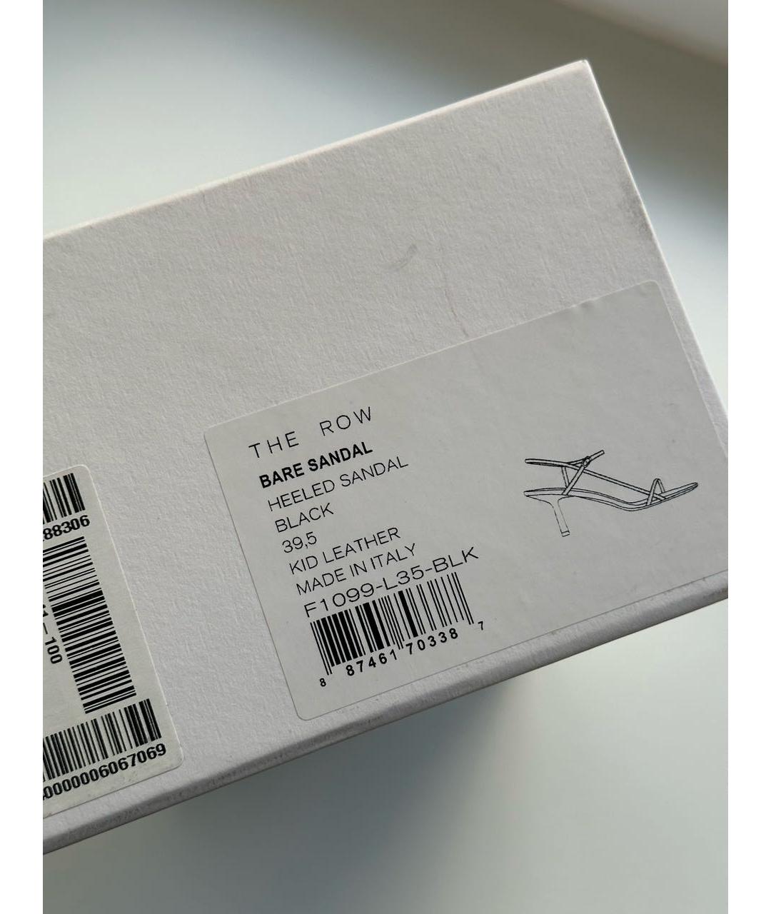 THE ROW Черные кожаные босоножки, фото 5