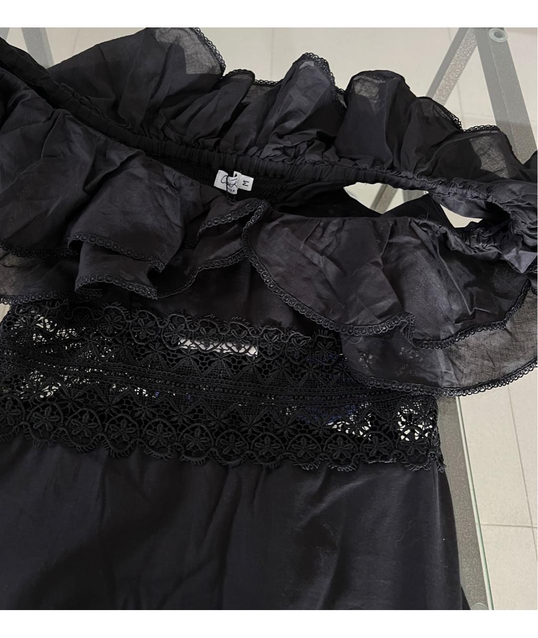 CHARO RUIZ Черное хлопковое платье, фото 2