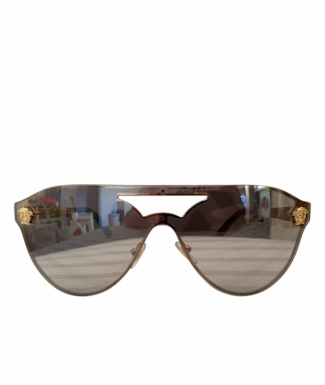VERSACE COLLECTION Золотые металлические солнцезащитные очки, фото 1